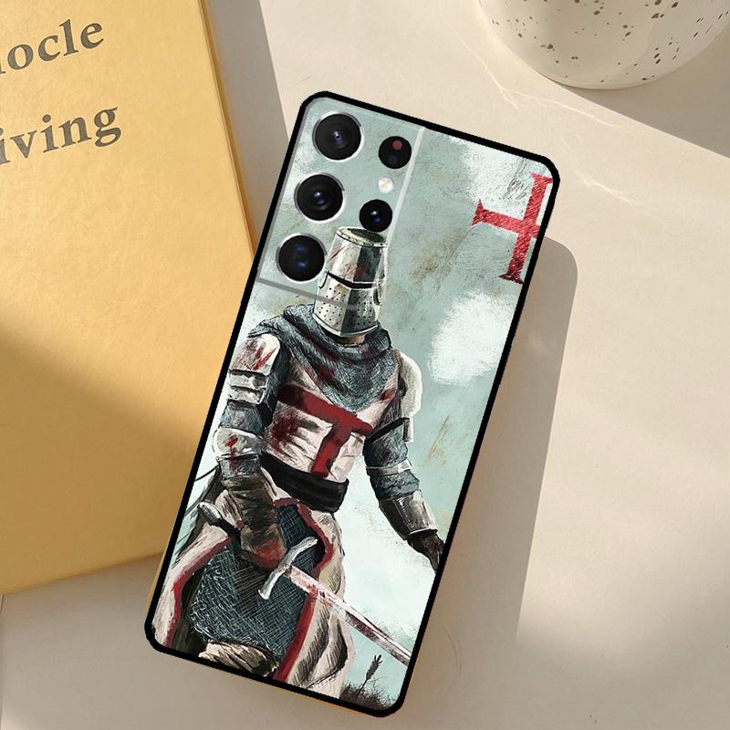 Knights Templar Phone Case For Samsung Galaxy S25 S20 S21 S22 S23 S24 Ultra S9 S10 Plus S24 FE Cover Shell