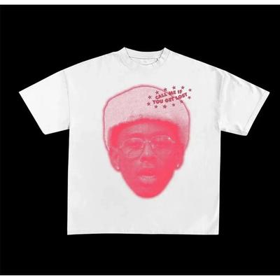 Camiseta 'Call Me If You Get Lost' de The Creator Hip Hop Vintage Algodón para Hombre y Mujer Alta Calidad Moda Streetwear Unisex