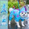 Verstellbare Hunderegenjacke Kleidung Vier Füße Haustierbedarf für Kleine Mittlere Hunde Regenbekleidung Poncho