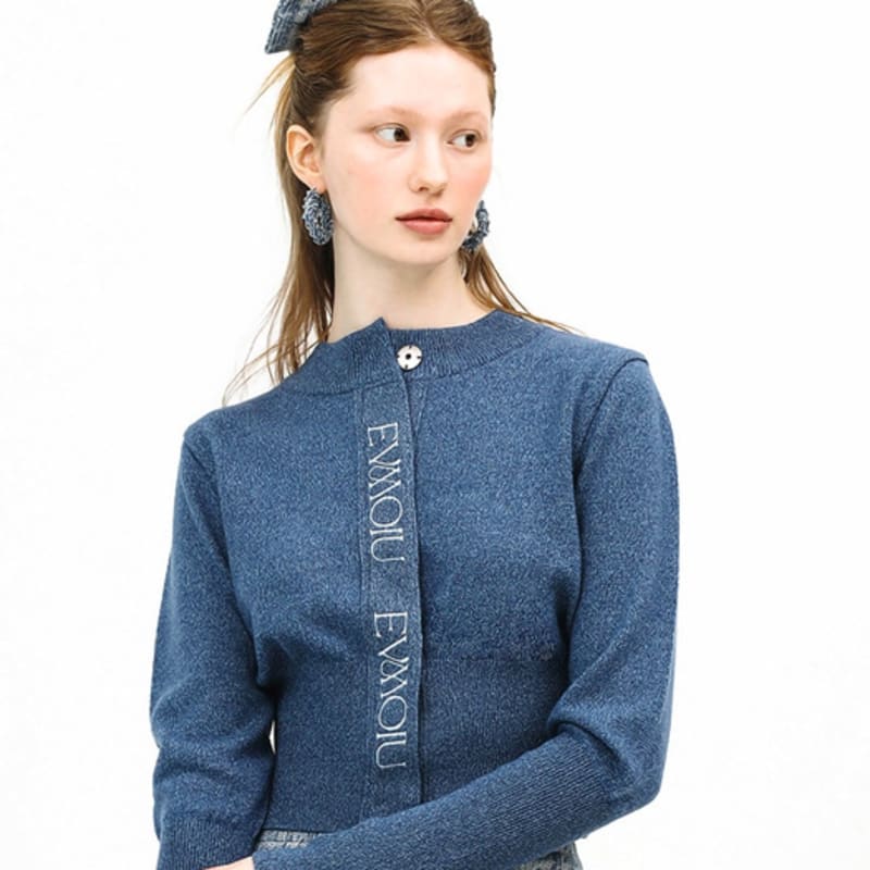 EVMOIU VINTAGE DENIM EARRINGS - LIGHT BLUE