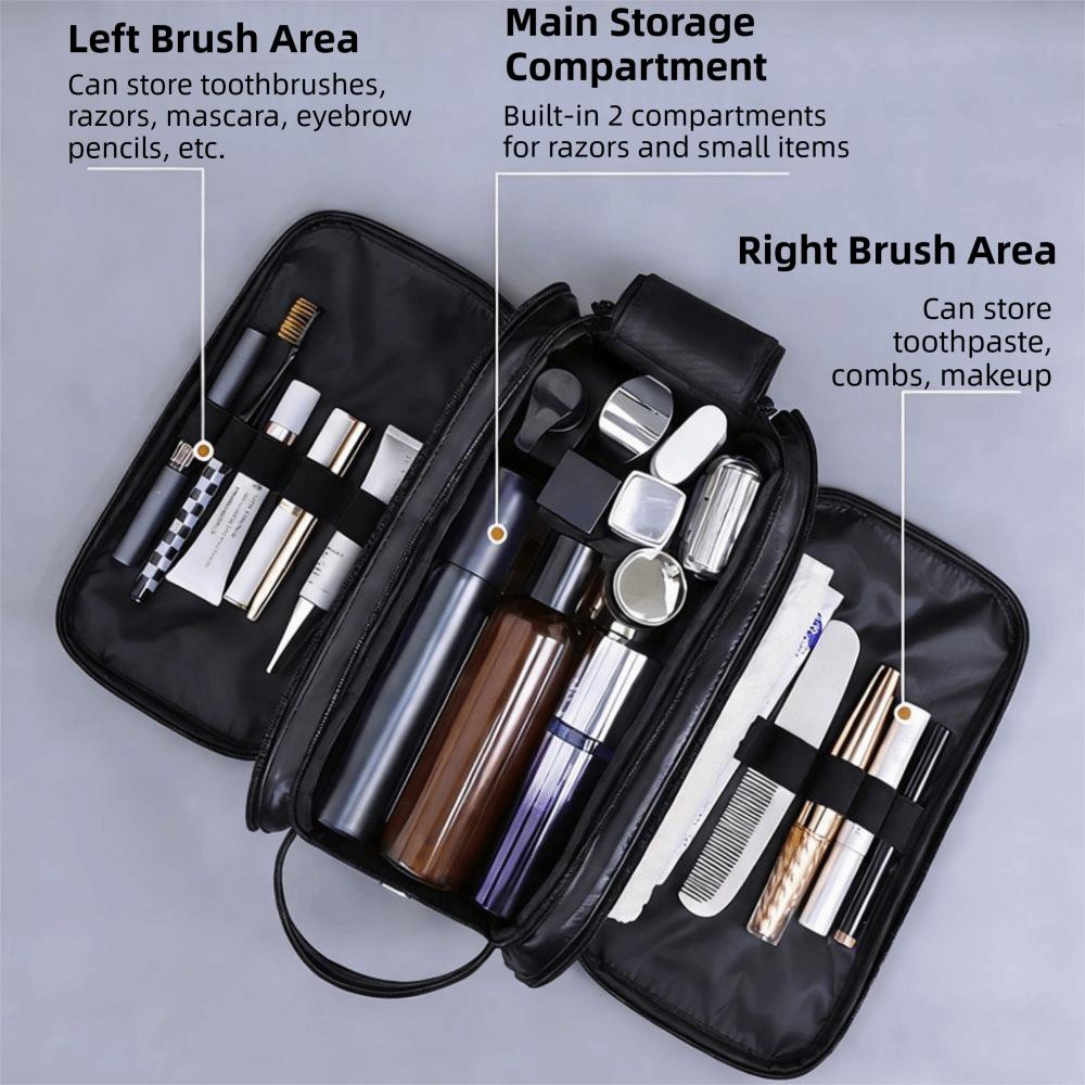 Large Capacity Travel Toiletry Bag Three-opening Waterproof Makeup Bag Multi Compartment Multifunctional Toiletry Pouch