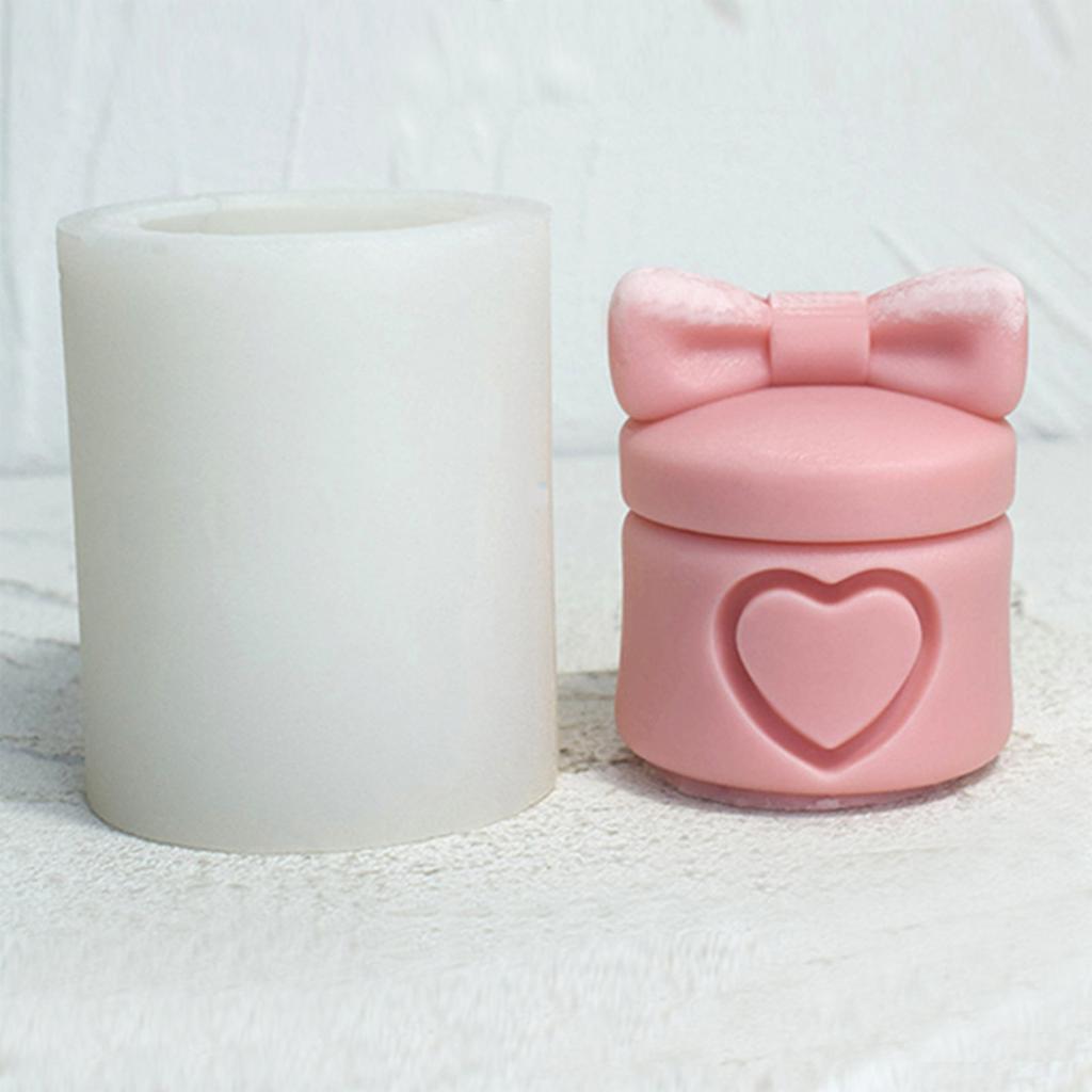 Heart Box Shaped Candle Making Molds Valentine's Day Candle Mold Handmade Soap Moulds Silicone Material for Hand-Making