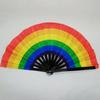 Cooling Rainbow Handheld Fan Gradient Colorful Chinese Kung Fu Fan Folding Dance Fan  Carnival