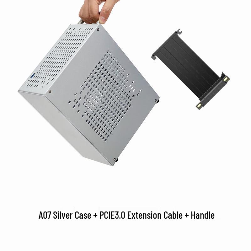 Игровой корпус Mini ITX SKTC A07 - Полностью алюминиевый, поддерживает независимую видеокарту и блок питания 1U