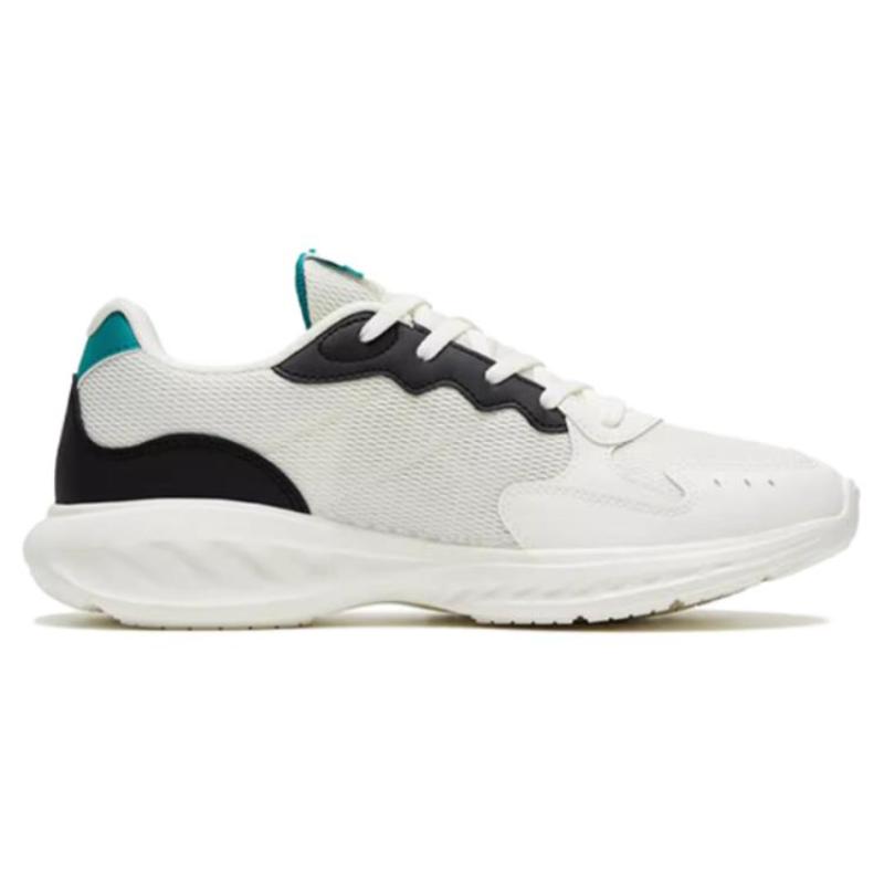 Anta Cushioned Slip-Resistant Abrasion-Resistant Low-Top Running Shoes Men's White Green Black Sneakers 912325571-2