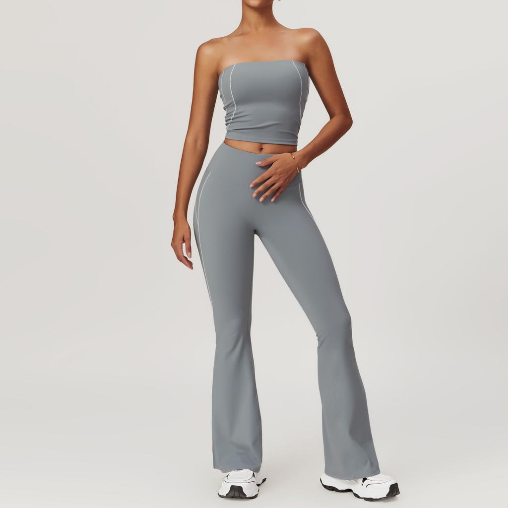 Mikeyoga 2-teiliges Yoga-Set für Damen, Kleidung, Workout-Set, Sportbekleidung, Fitnessstudio, Push-Up-Fitness-BH, hohe Taille, Leggings, Sportanzüge