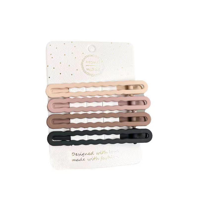 Large Milk Coffee Duckbill Clip for Bangs and Side Hair – Trendy Hair Accessory