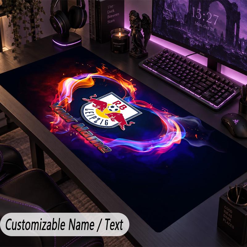 Large Mouse PadRB Leipzig FC Custom Name Text Personalized Desk Mat Non Slip Gaming Pad