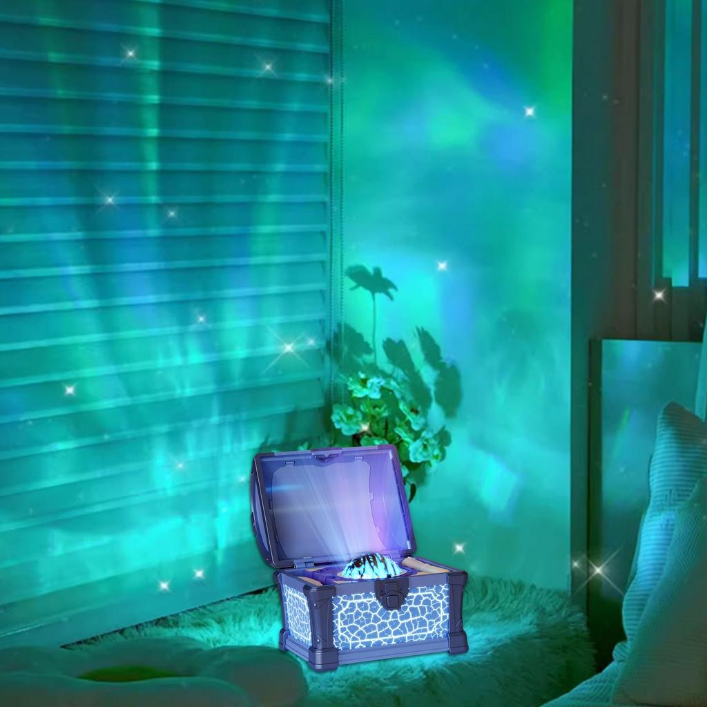 Chest Projection Night Light with Speaker and Noise for Kids Bedroom
