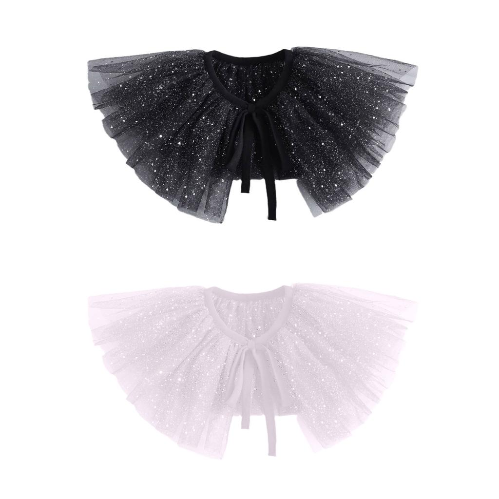 Multipurpose Jabot Collar Lace Puff Collar for Masquerades Parties Cosplay Event Costume Neckwear Collar for Roleplay