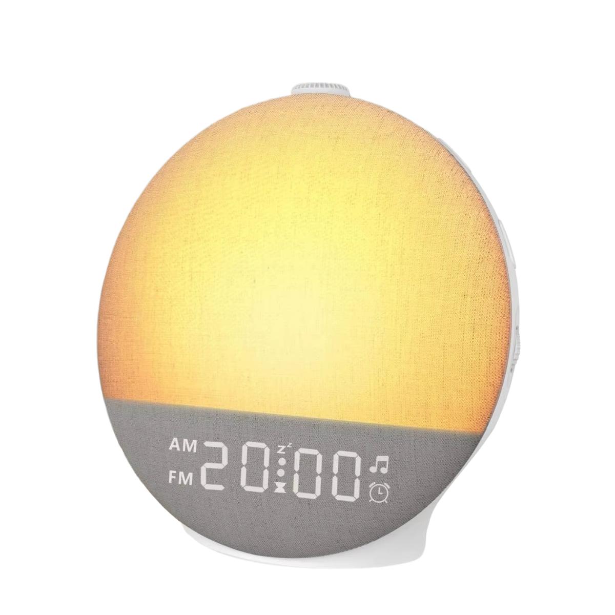 

Sunrise Alarm Clock Dimmable Night Light with 30 Soothing Sounds White Noise Machine Wake Up Light,for Kids Adult Bedroom Clock