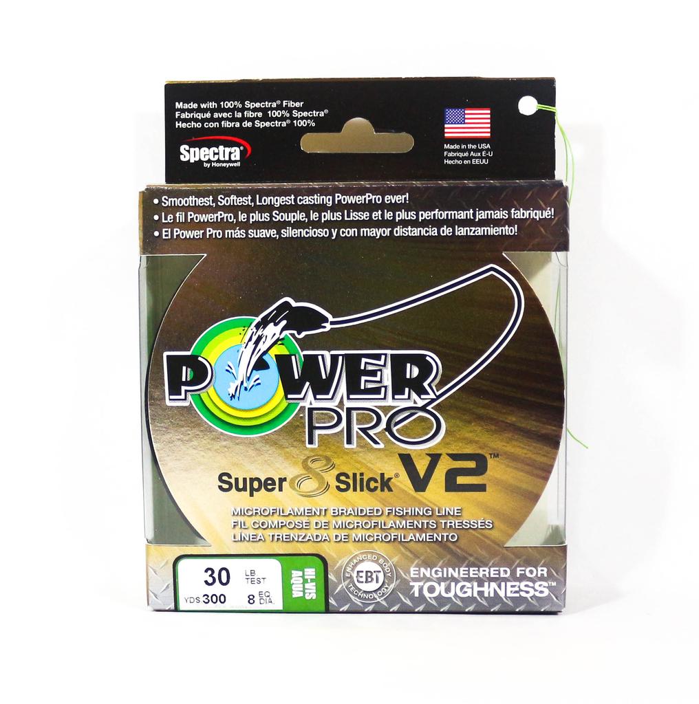 POWER PRO Super 8 Slick Version 2 Spectra Line 30lb x 300yds Aqua (8219)
