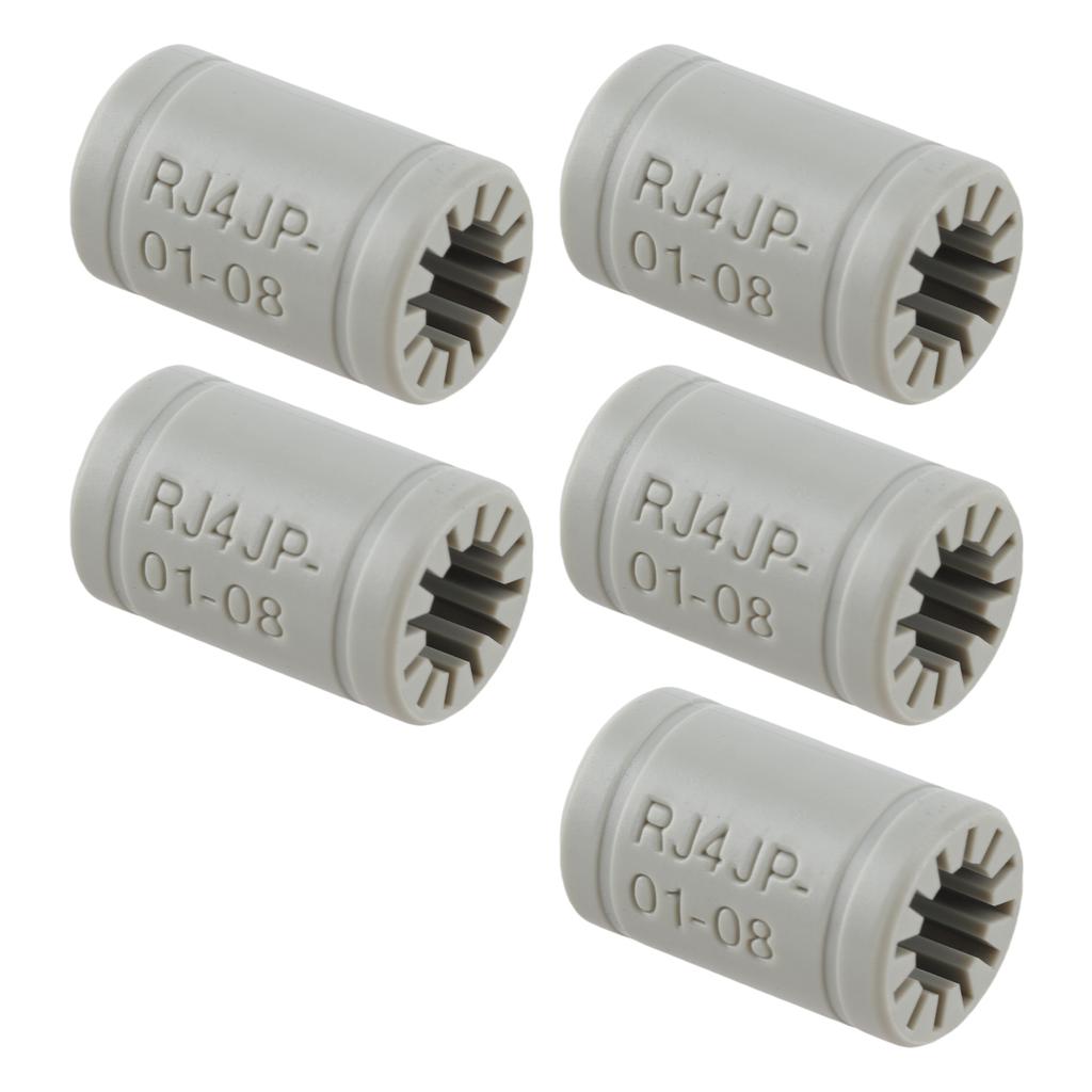 5 szt. Plastikowe łożysko drukarki 3D Szare Łożysko z litego polimeru RJ4JP-01-08 dla wału o średnicy 10-30 mm