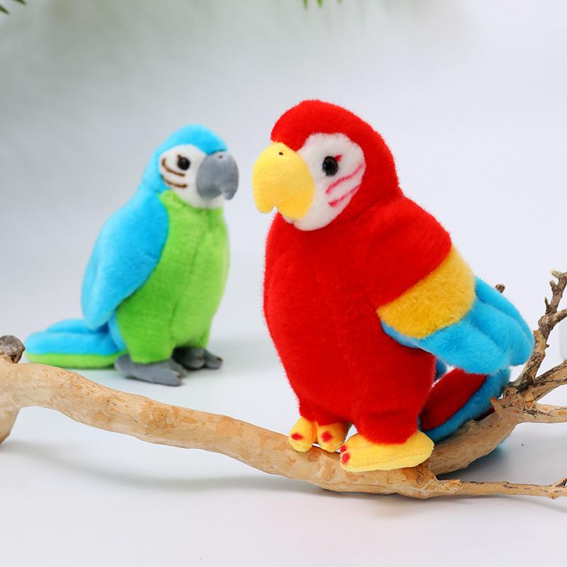 Realistic Parrot Plush Toy Stuffed Bird Sleeping Doll Cushion Comfort Kids Birthday Gift for Girls