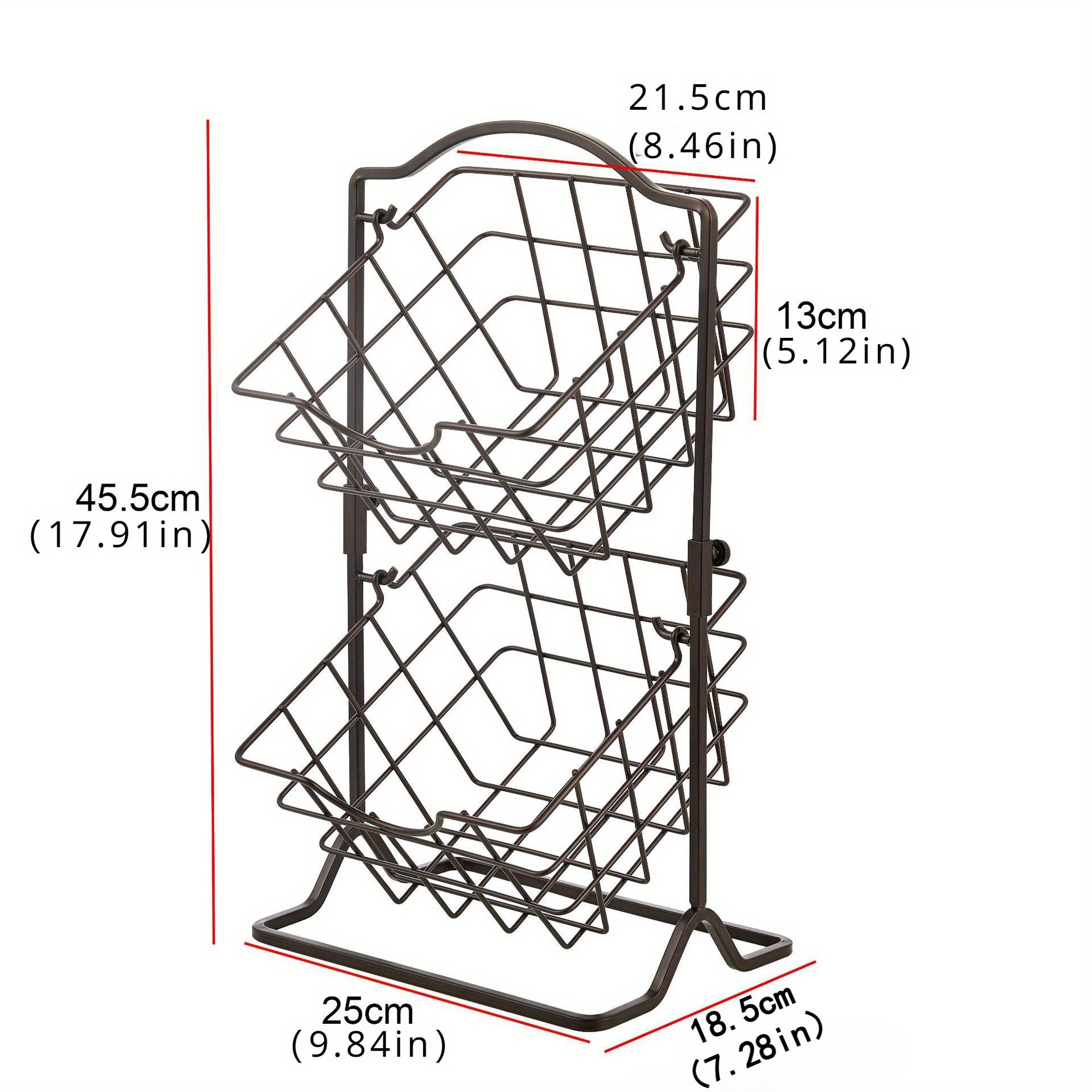 

1 шт. 2-х уровневая корзина для хранения фруктов для кухонной столешницы, синяя, корзина для хранения хлеба, фруктов и овощей, подвесной держатель для кухонной корзины для хранения чёрный