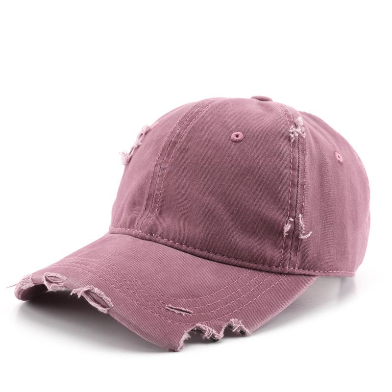 Herren Basecap Trendige Persönlichkeit Gewaschen Ausgefranste Mütze für Damen Outdoor Sonnenschutzmütze
