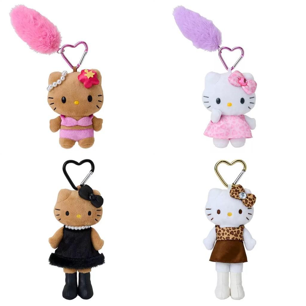 Entzückender Langbeiniger Kt Plüschkatzen-Schlüsselanhänger Niedliche Cartoon-Katzenpuppe Geschenk-Accessoire