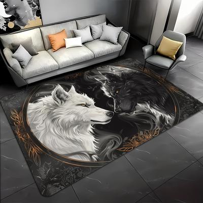 1 szt. Dywaniki kuchenne z wzorem wilka Antypoślizgowe maty pod drzwi do domu Popowy design Dywaniki łazienkowe Mata łazienkowa Dywan do domu Pod zlew Pranie Dekor