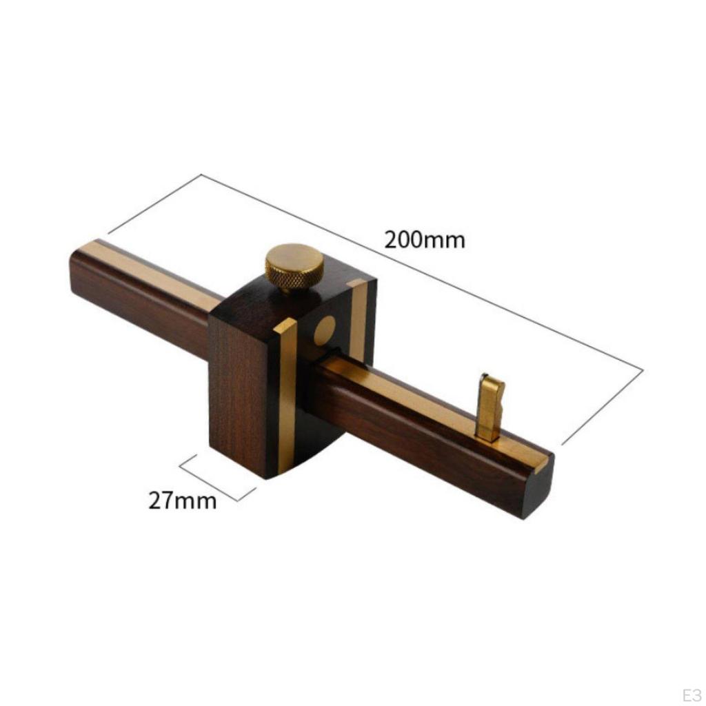 Screw Marking Gauge Brass Knob Wooden Build Wood Scribe Tool for Woodworkers,