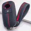 Silicone Car Keychain Strap for Toyota Raize Veloz Avanza Wigo Rush Calya Sigra Agya Honeycomb Texture Racing Stripe Anti Lost Key Ring Holder