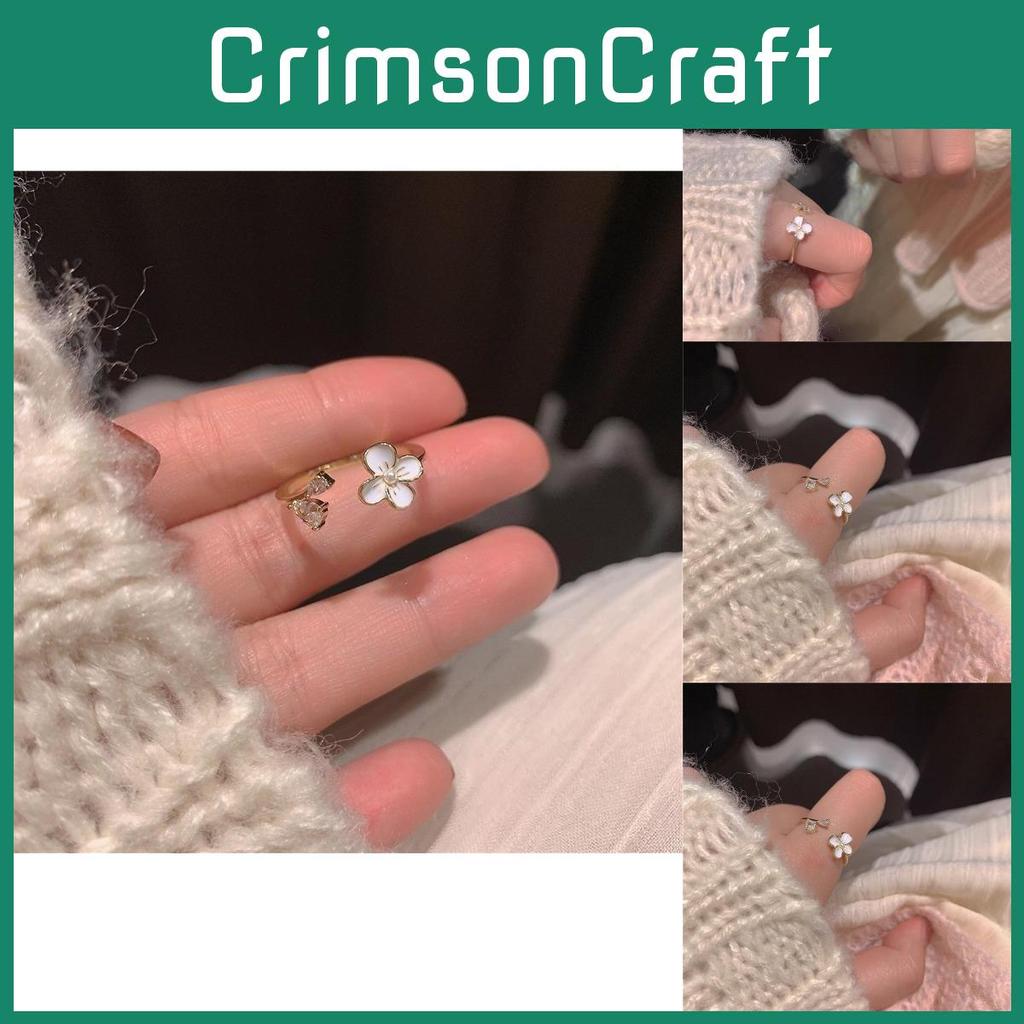 Charming Floral Statement Ring 2023 Summer Fashionable Adjustable Womens Ring With Nature Elements