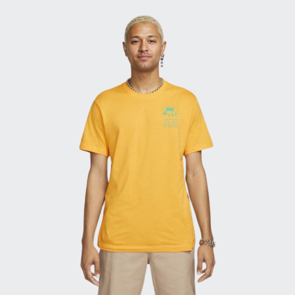 Nike Sportswear Cartoon Graphic Print Breathable Round Neck Short Sleeve T-Shirt Women Tops University-Gold FB9799-739