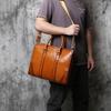 NZPJ Genuine Leather Men Briefcase Primitive natural cowhide Handbag Vintage Casual Computer Bag Fashion Crossbody Bag
