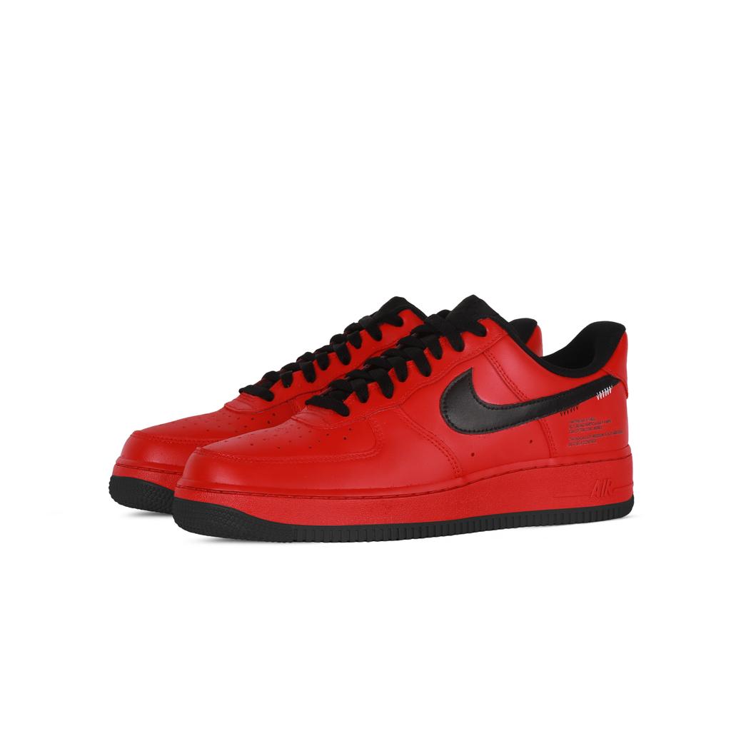 Nike Air Force 1 Red Low top Skateboard Shoes Unisex Black Red CW2288-001(Team368-)