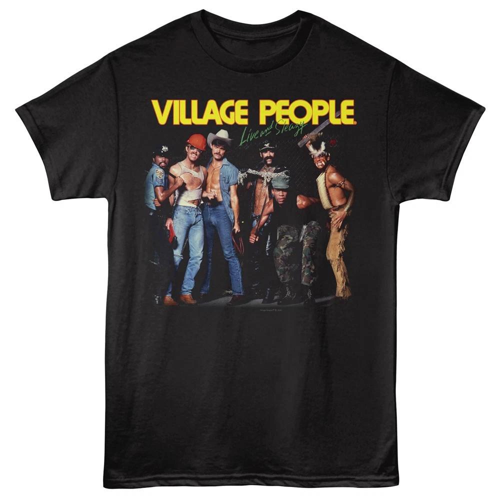 The Village People Live And Sleazy Album Cover Men s T shirt S