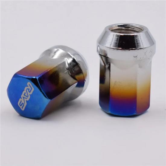 Rays Burnt Blue Steel Wheel Rims Lug Nuts 17HEX M12x1.5/M12x1.25