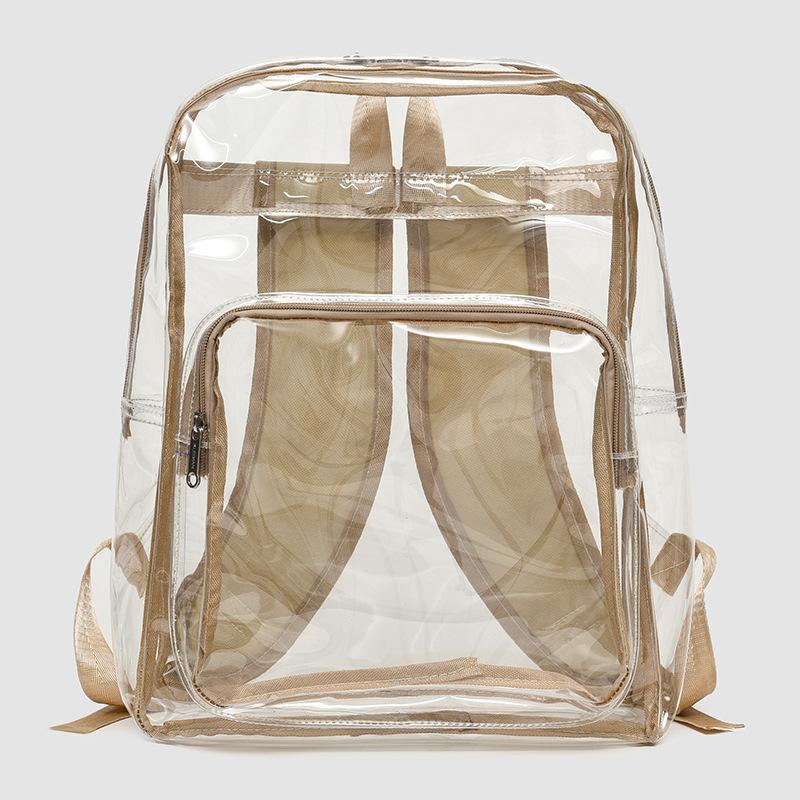 Schoolbag Transparent Backpack Women's 1011 New Waterproof Travel Backpack PVC Large Capacity Storage Junior High School Student Schoolbag
