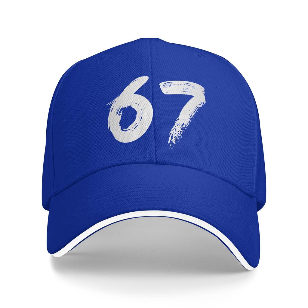 Spring Number 67 White Baseball Cap  Outdoor Sport Fitted Retro Custom Logo Sun Trucker Hat Women Men Adjustable Baseball Caps