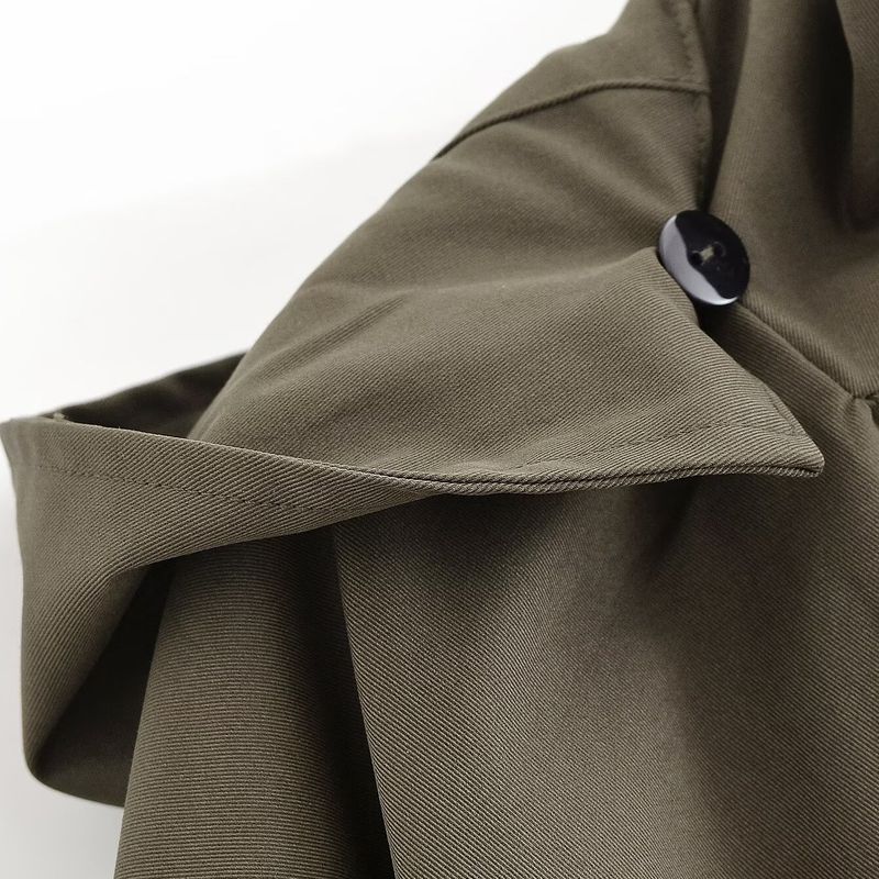Kaslead New Women Clothes Western Style Fashion Simple Cape Style Hood Trench Coat Outerwear 0518242
