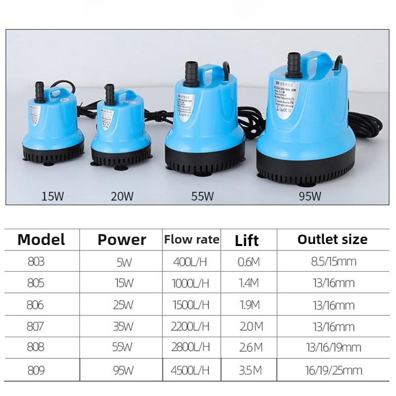 Fish Tank Water Pump Waterproof Protection Submersible Pump Fish Tanks Aquarium Silent Pond Pumps Accessories Fishbowl Supplies