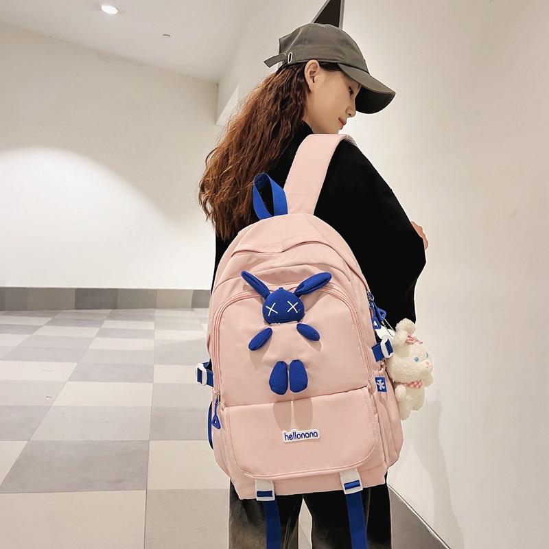 New backpack girl cute college student fashion backpack female college style couple large capacity schoolbag