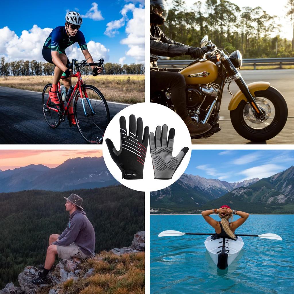 Hsdvdva Cycling Cycling Shock Bicycle Smartphone Abrasion Quick Ultra Black L Gloves, Spring, Summer, Autumn, Gloves, Absorption, Gloves, Compatible,