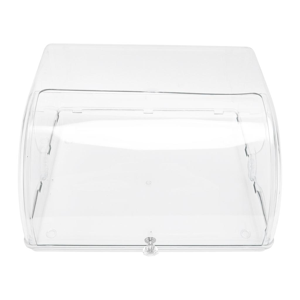 Transparent Roll Up Lid Box Flip Top Tea Cup Storage Box Bottle Organizer for Dining Table Kitchen