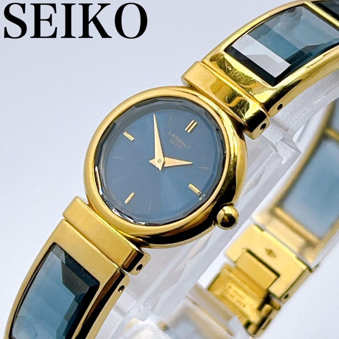 

[USED] 123 Seiko LASSALE Ladies Watch, Blue, Rare
