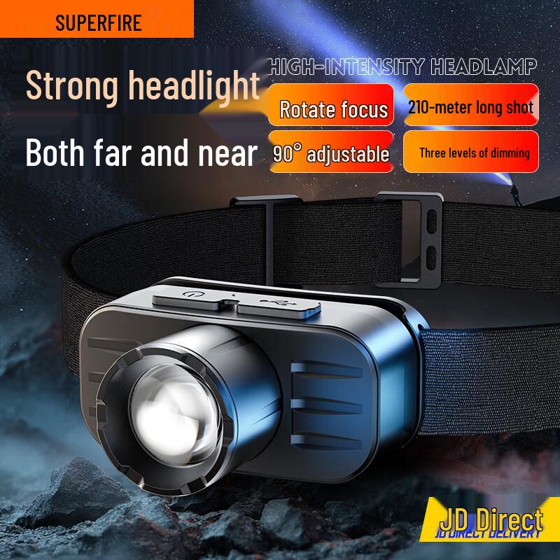 SupFire RT03-B Rechargeable Waterproof Headlamp