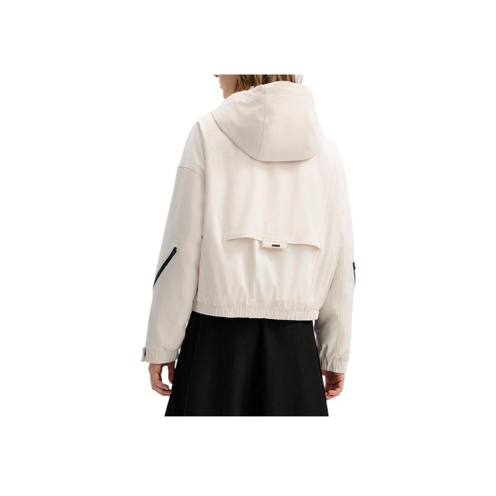 FILA White Series Casual Comfortable Warm Loose Cotton Jacket Women jackets Steam-White F11W513901F-IV