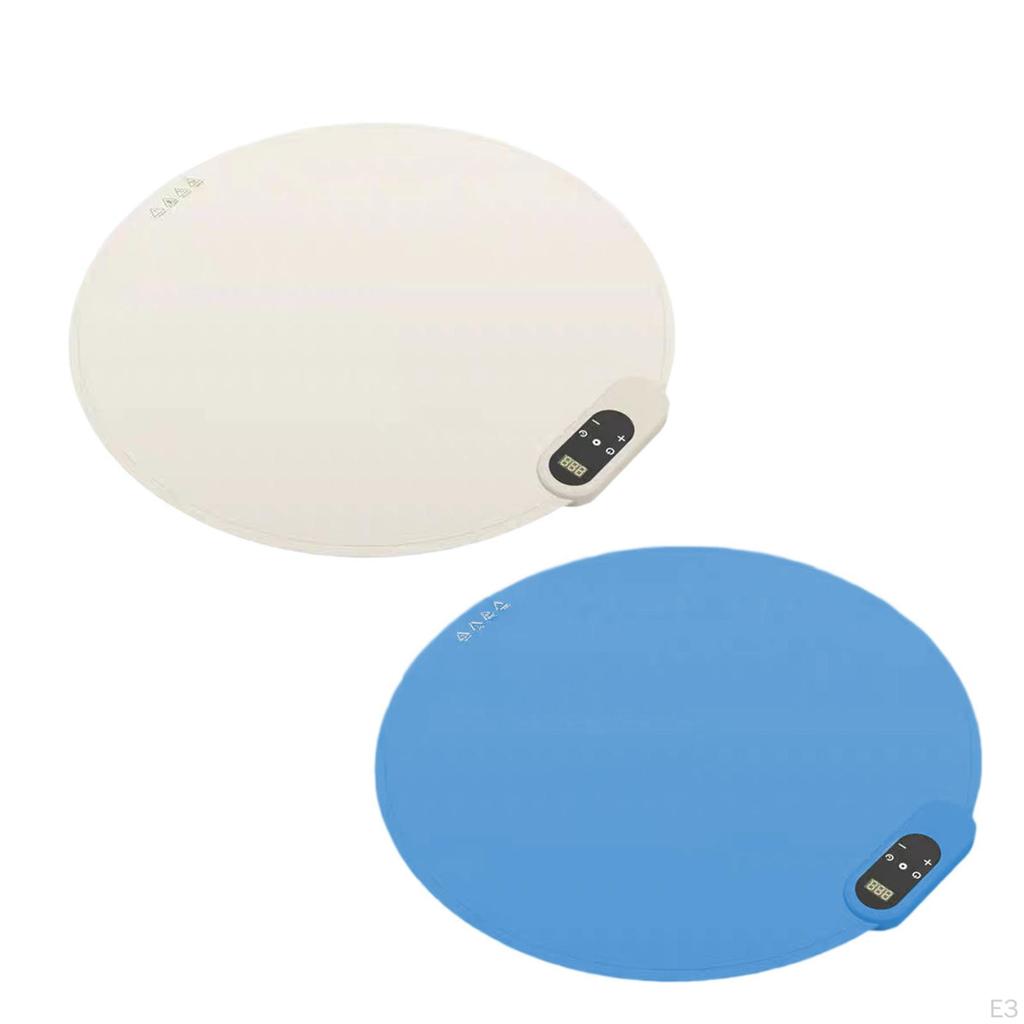 Food Warming Mat Multipurpose Silicone Electric Tray for Gatherings Beige