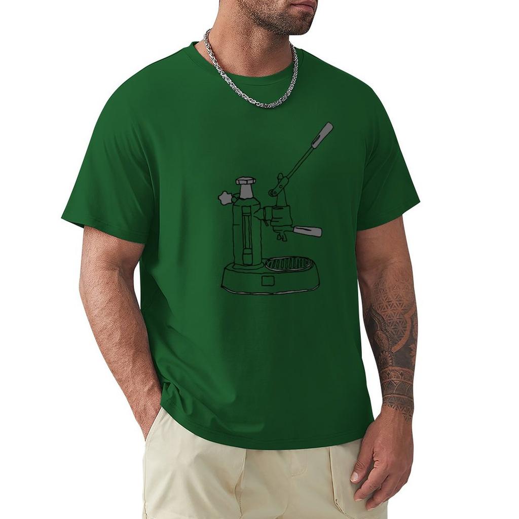 La Pavoni Europiccola T-Shirt Übergrößen T-Shirts Schwarzes T-Shirt Herrenbekleidung
