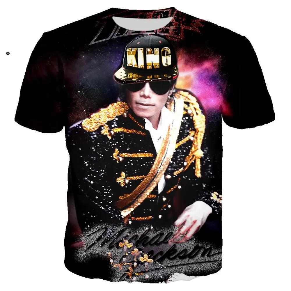 2026 Michael Jackson Printed 3D T-shirt Unisex Summer Casual Streetwear Hip Hop Short Sleeve Fashion Harajuku Oversized Tops