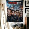 Chicago Fire Wall Tapestry Aesthetic Wall Hanging Printed Fabric Blanket Decorative Tapestries for Bedroom Living Room Home Decor