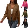 2026 Retro Ethnic Tassel Women's Cardigan Jacket - Stylish European & American E-commerce Fashion