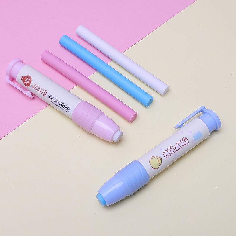 Cute Cartoon Retractable Pen-Style Eraser for Kids