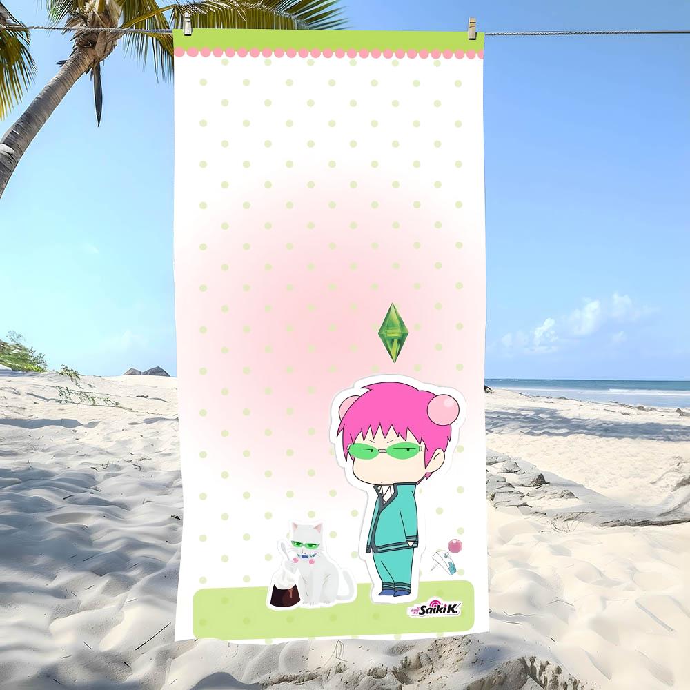 Funny T-The Disastrous Life Of Saiki Ks Towel Beach Towel Oversized Super Absorbent Soft Swim Beachtowels For Men, Women