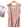 Double-Sided Fleece Women's Seamless Patch Vest - Thick Warm Base Layer for Autumn/Winter