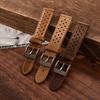 Racing Leather Strap 18mm 20mm 22mm Breathable Porous Leather Watch Strap Quick Release Leather Watchbands Universal Men Women