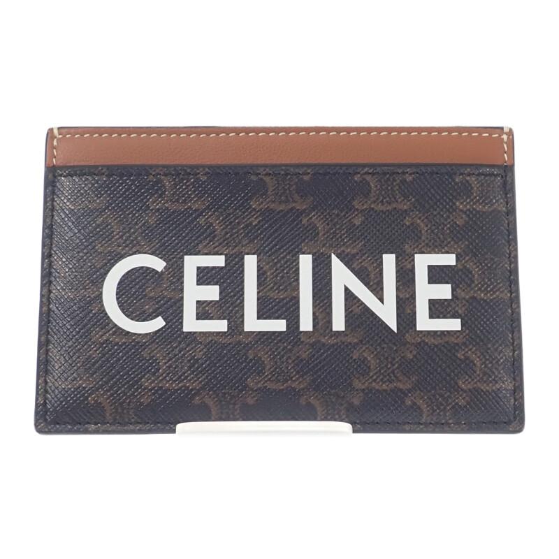 CELINE  10B702CLY.04LU Card Case Brown leather Women